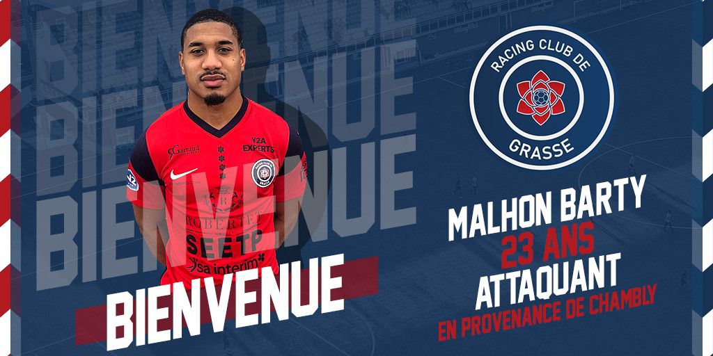 Malhon Barty (Chambly) arrive au RC Grasse